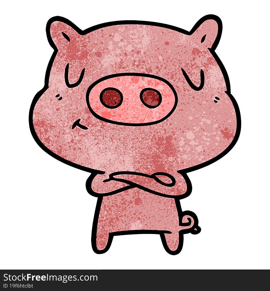 cartoon content pig. cartoon content pig