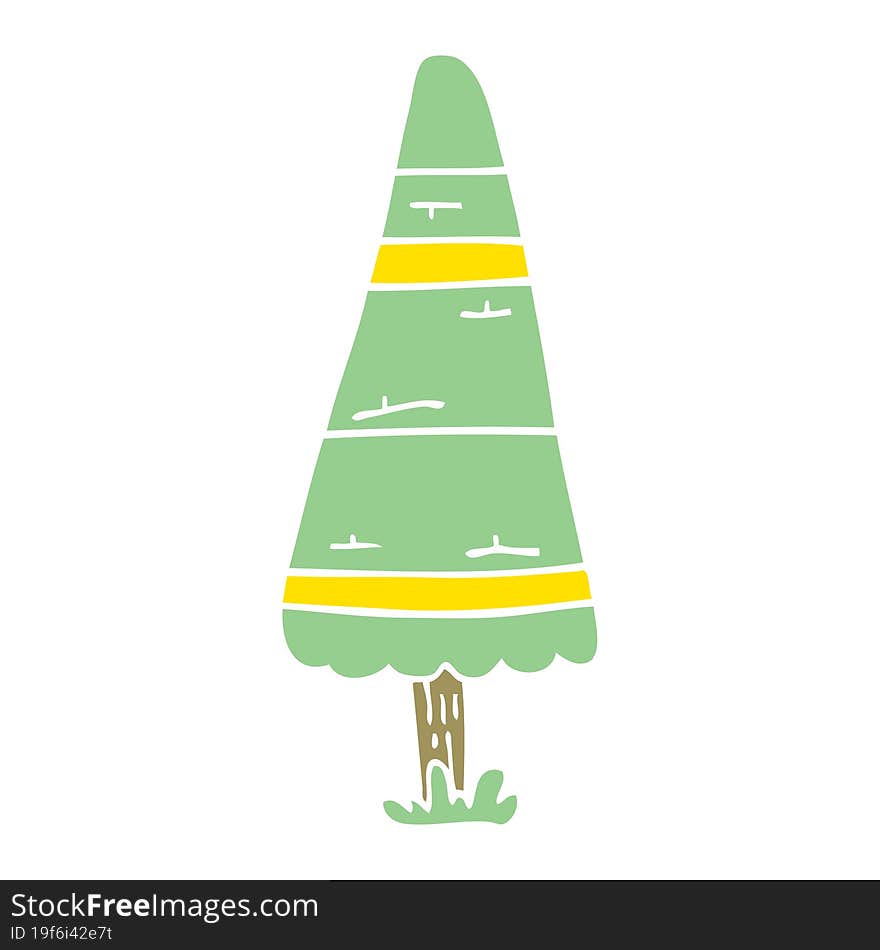 cartoon doodle christmas tree