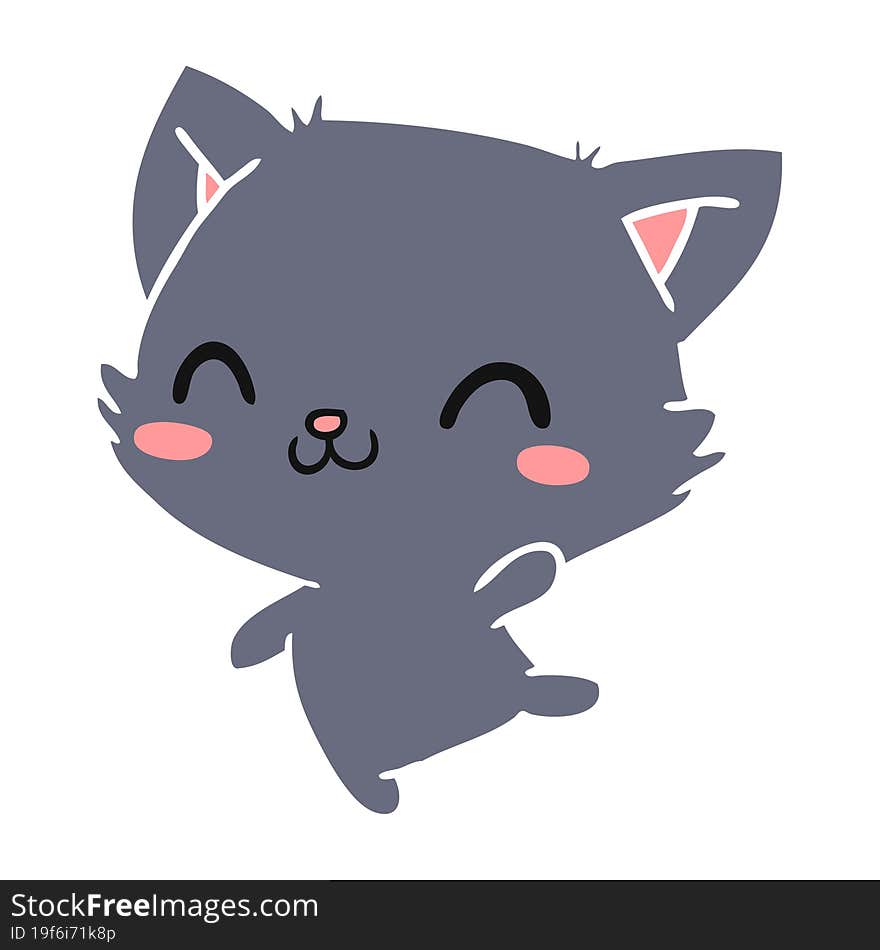 cartoon of cute kawaii cat