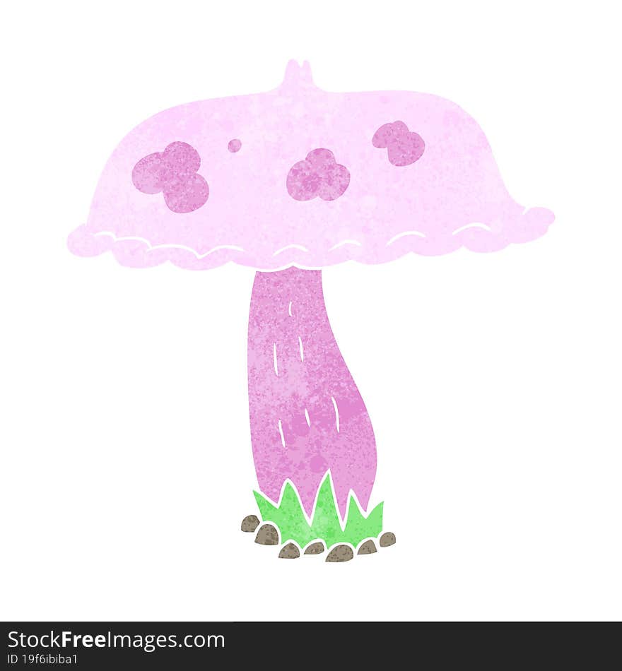 Retro Cartoon Mushroom