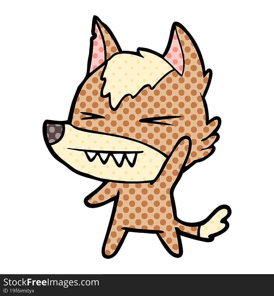 angry wolf cartoon. angry wolf cartoon