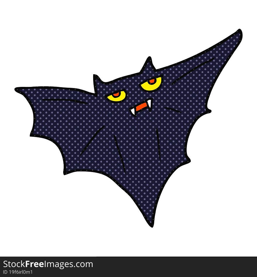 freehand drawn cartoon halloween bat