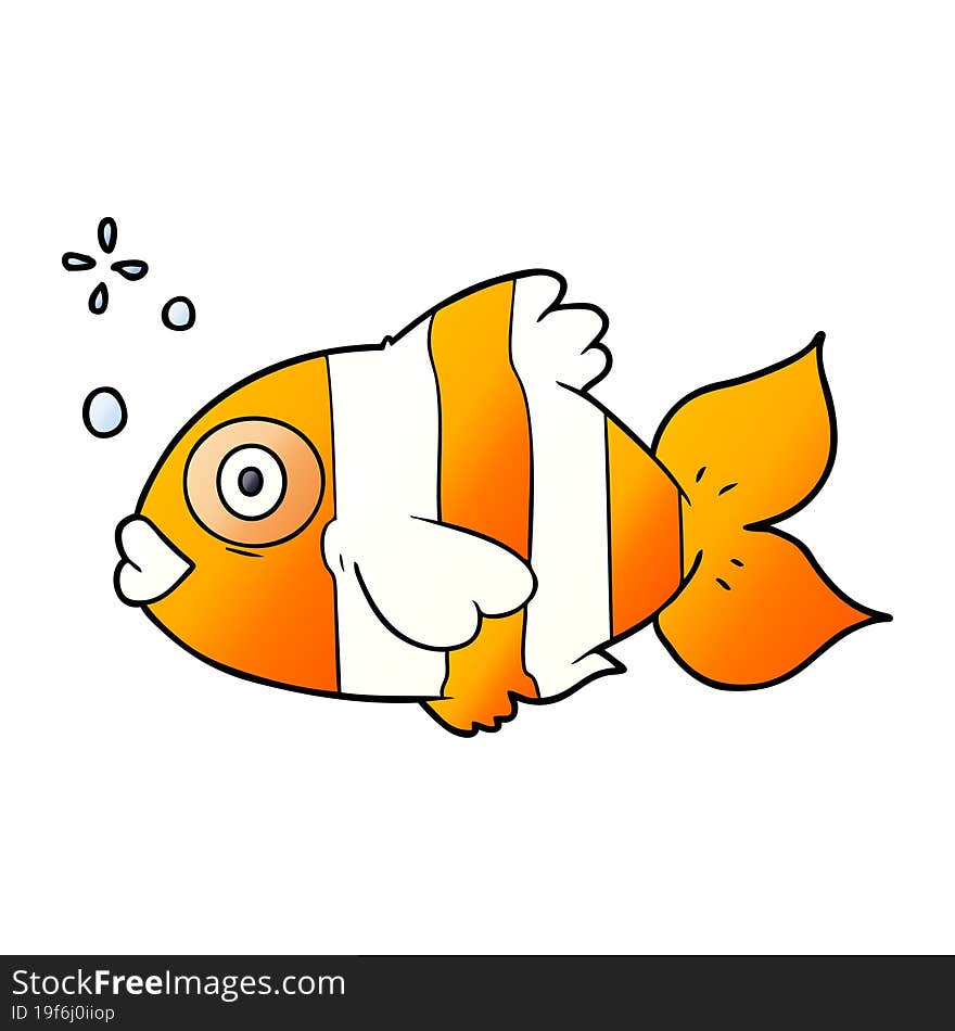 cartoon exotic fish. cartoon exotic fish