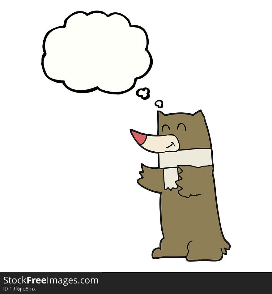 thought bubble cartoon bear