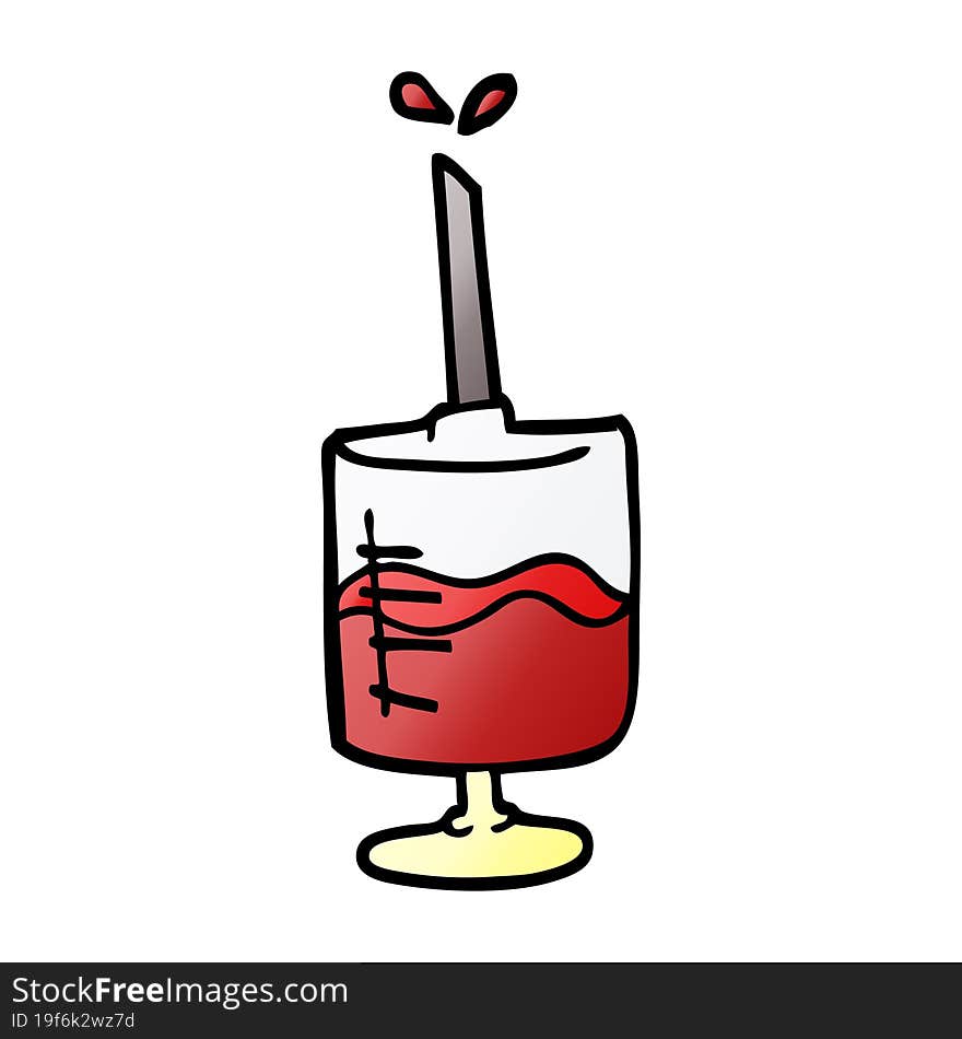 cartoon doodle of a blood sample