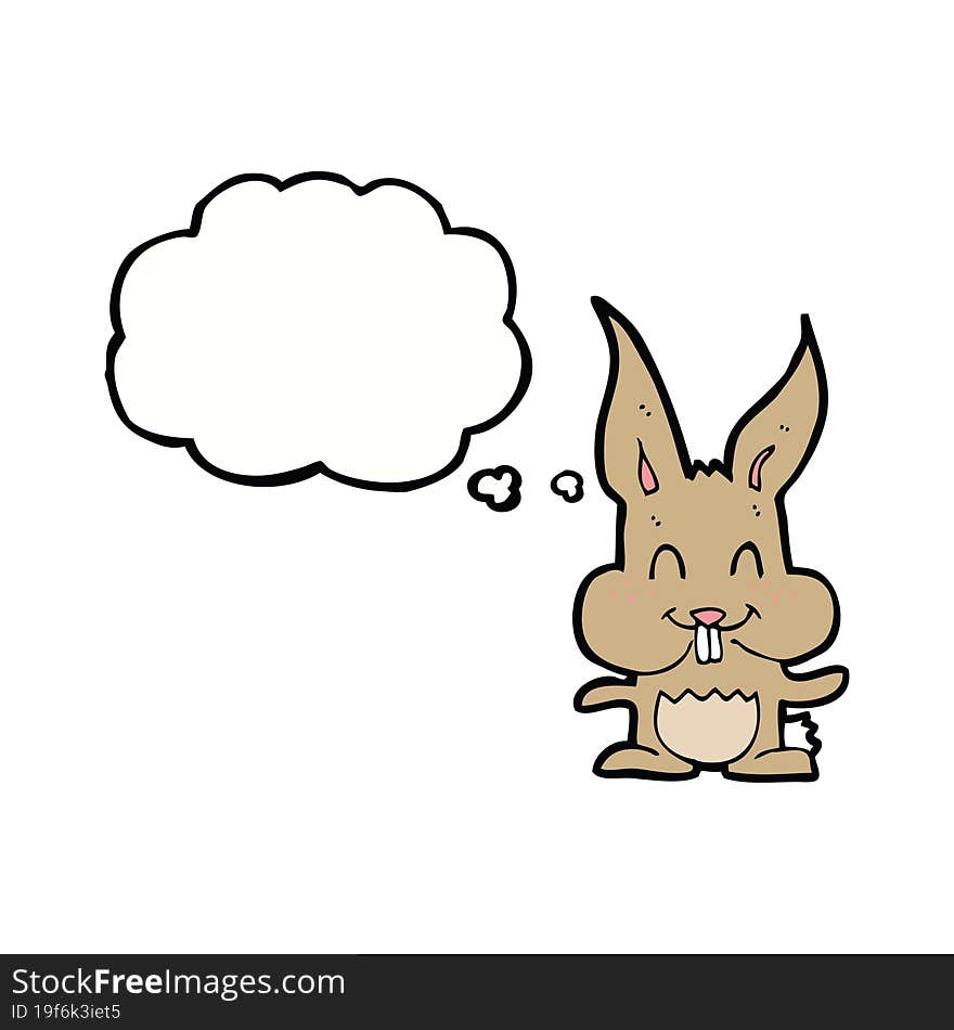 Cartoon Rabbit With Thought Bubble