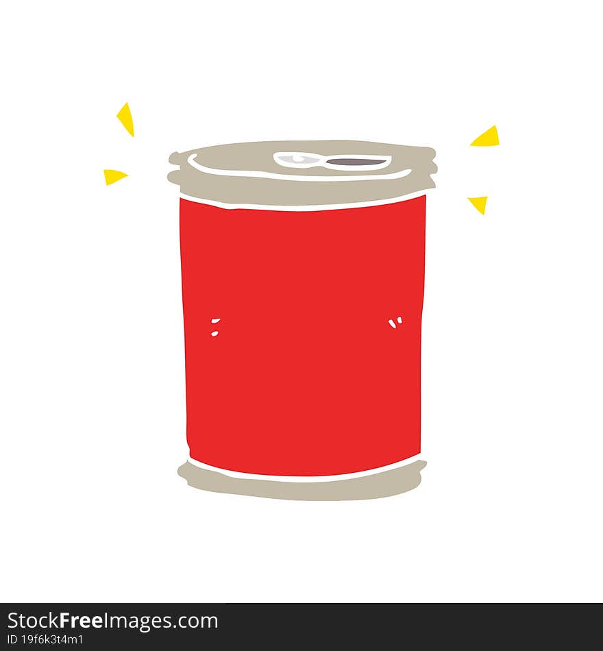 Flat Color Style Cartoon Soda Can