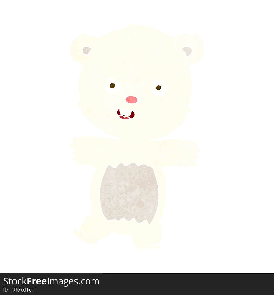 Cartoon Cute Polar Bear Cub