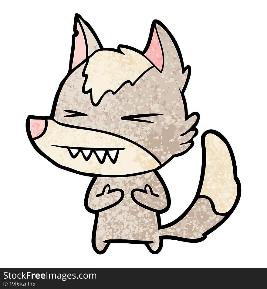 angry wolf cartoon. angry wolf cartoon