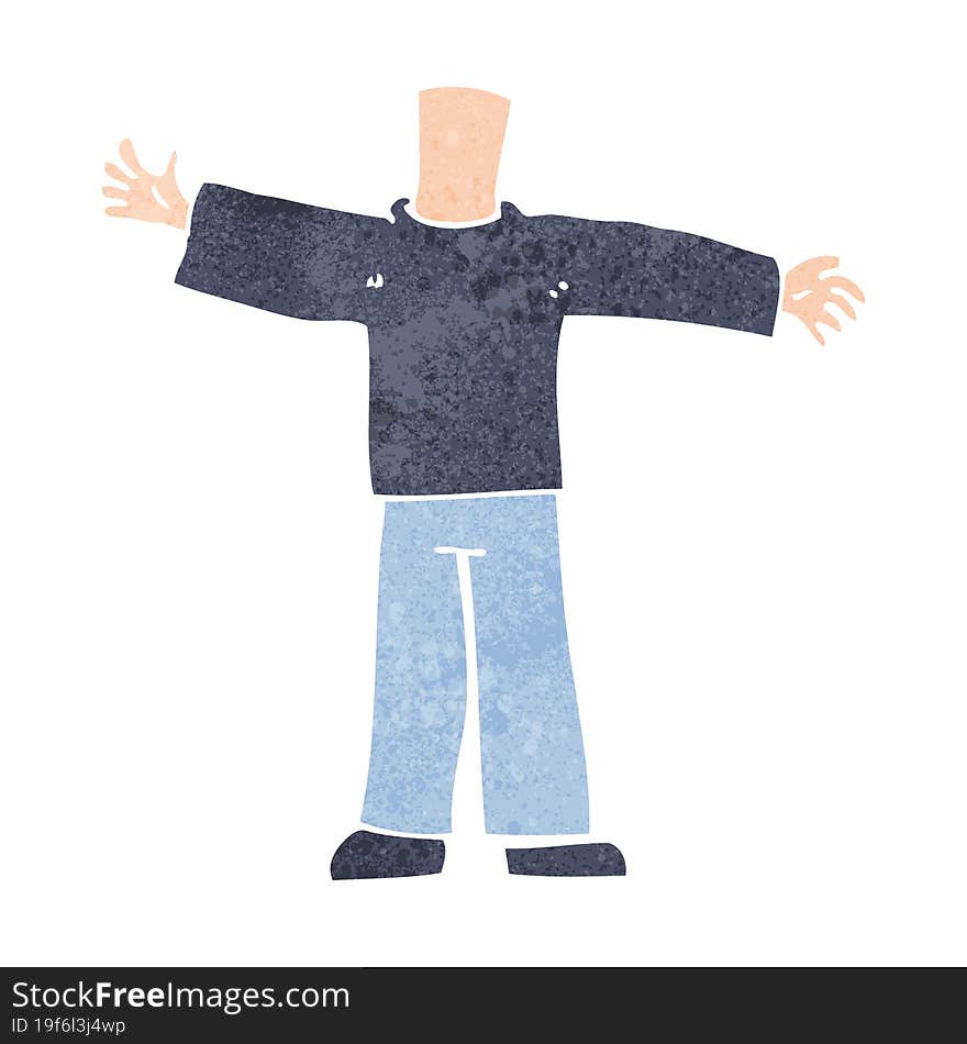 Cartoon Body With Open Arms  (mix And Match Cartoons Or Add Own Photos