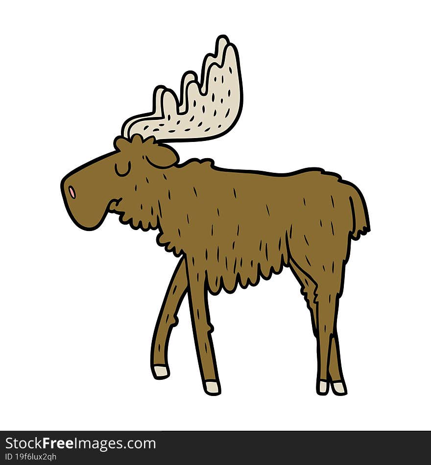 cartoon moose. cartoon moose