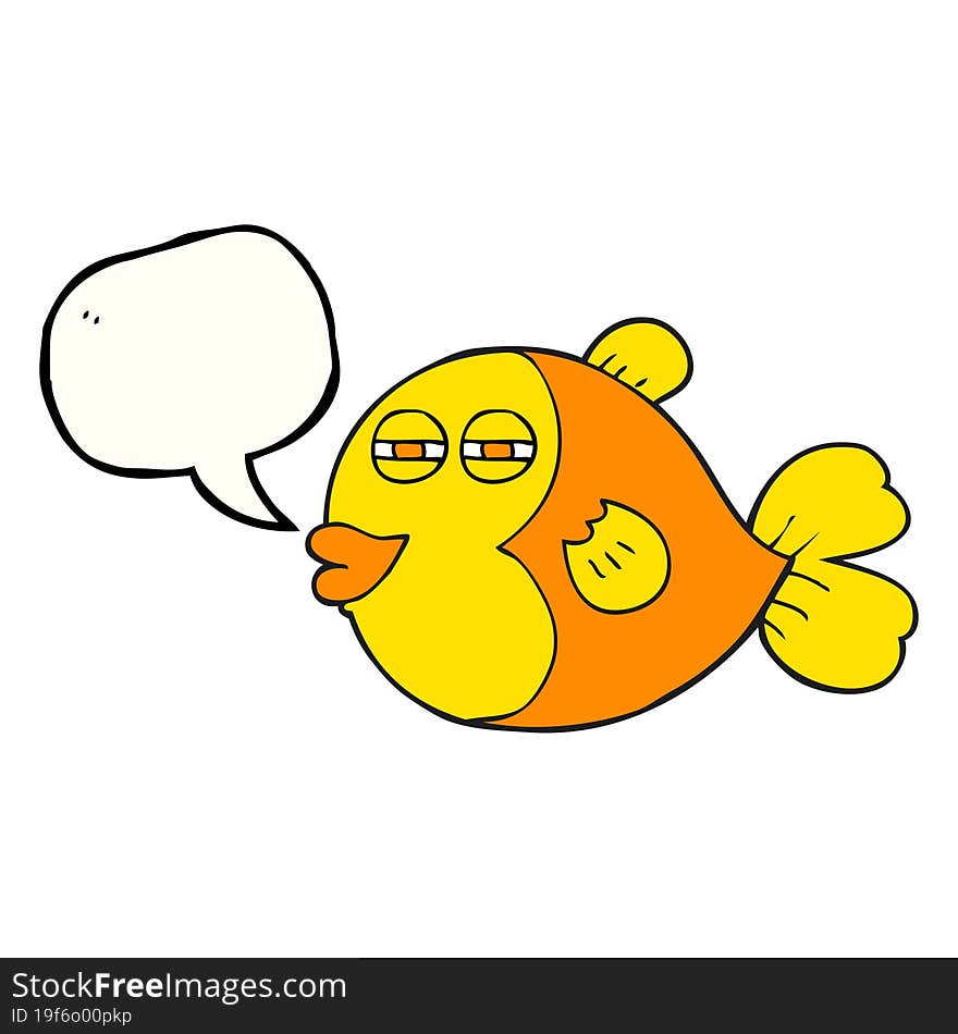 Speech Bubble Cartoon Fish