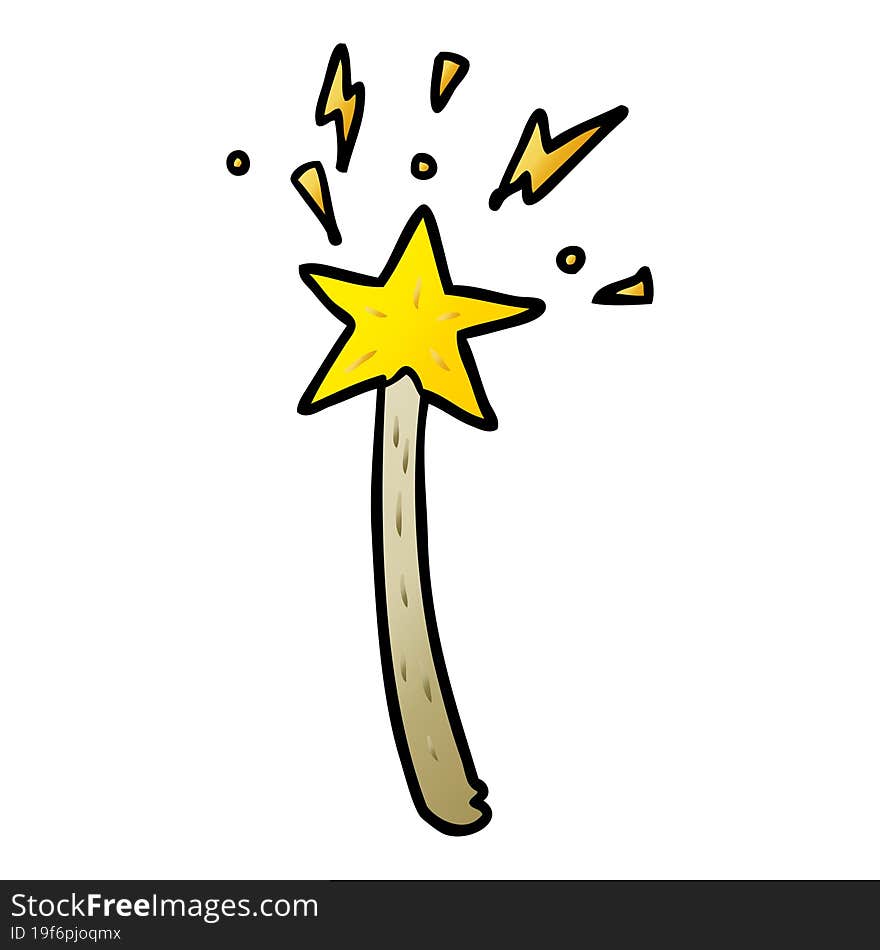 cartoon magic star wand. cartoon magic star wand