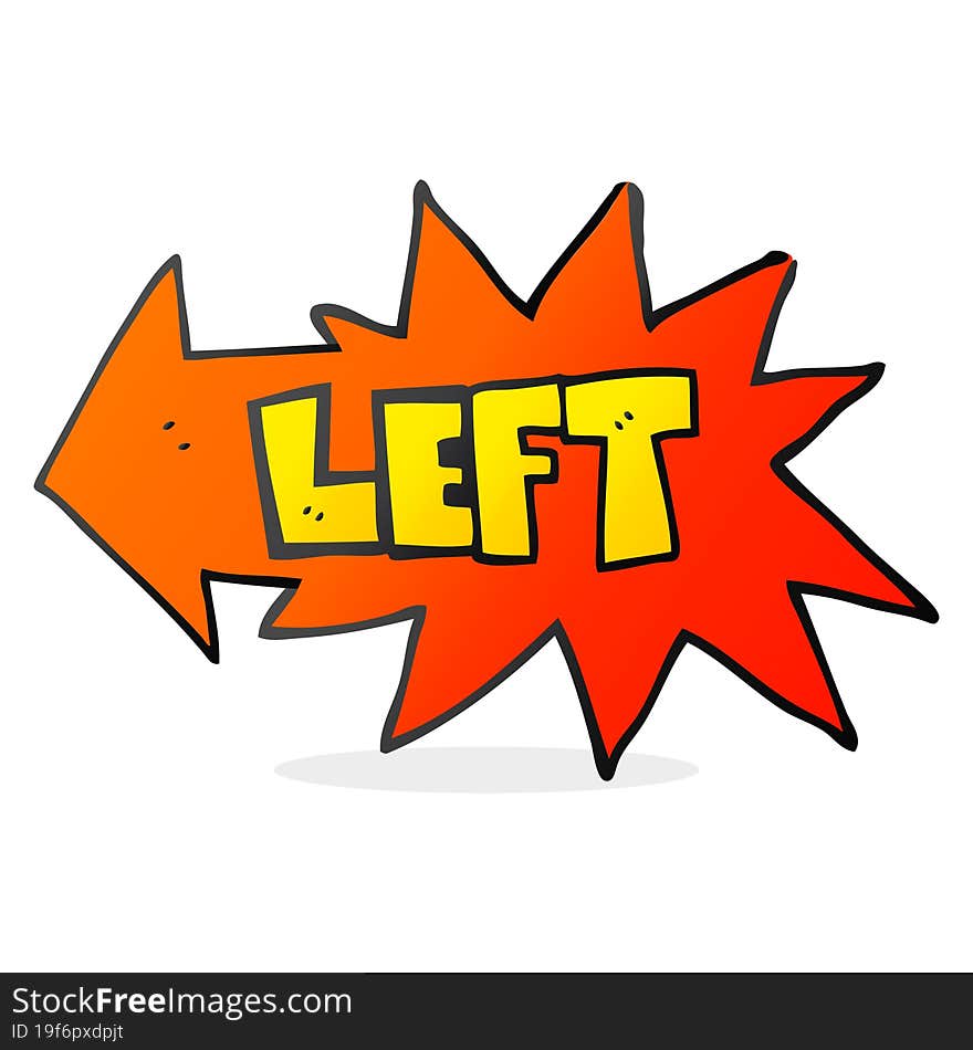 cartoon left symbol