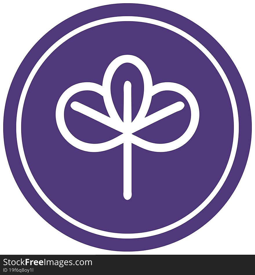 natural leaf circular icon symbol