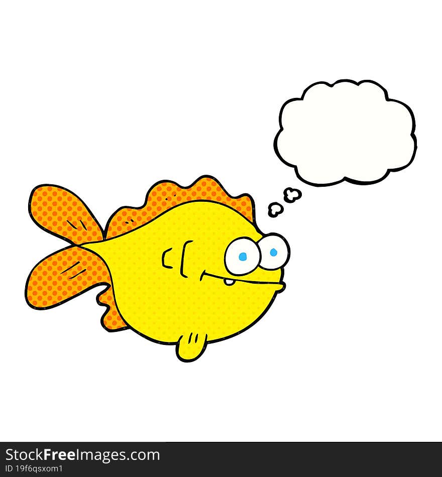 thought bubble cartoon fish