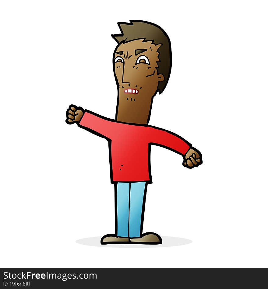 cartoon annoyed man