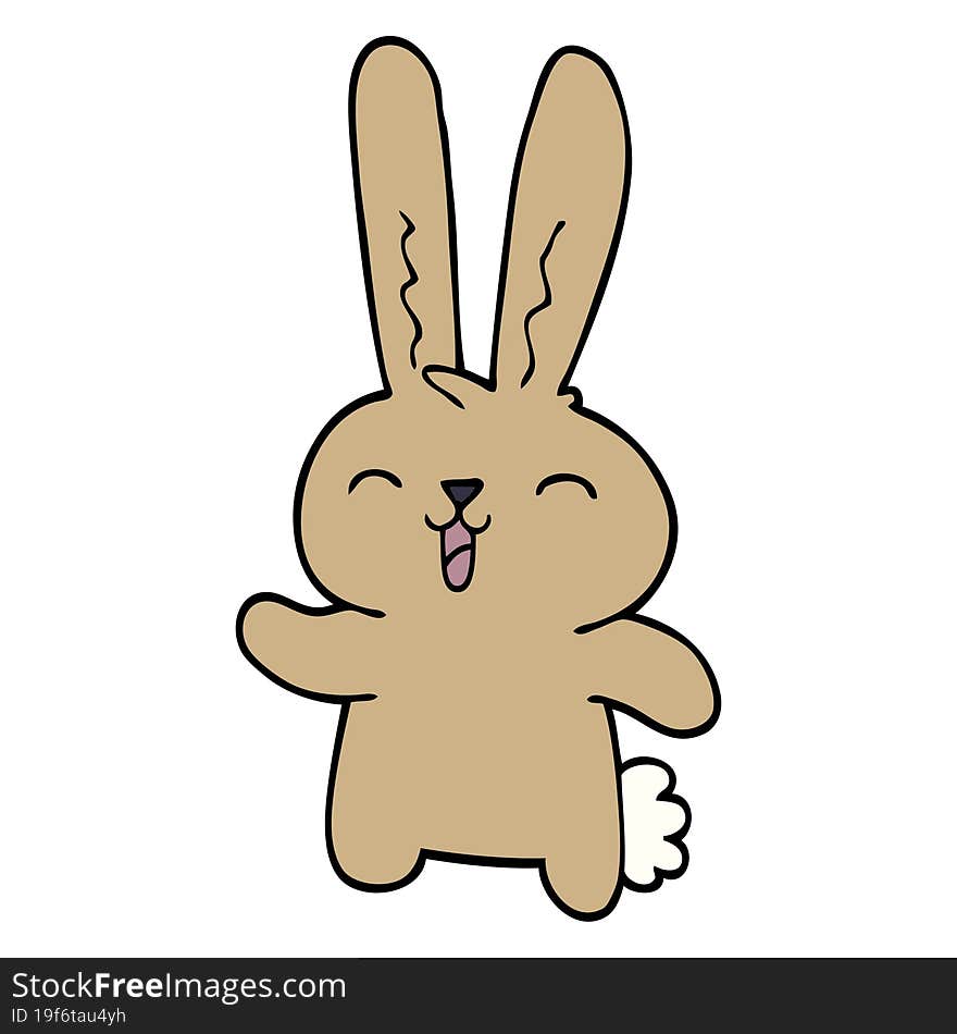 Cartoon Doodle Jolly Rabbit