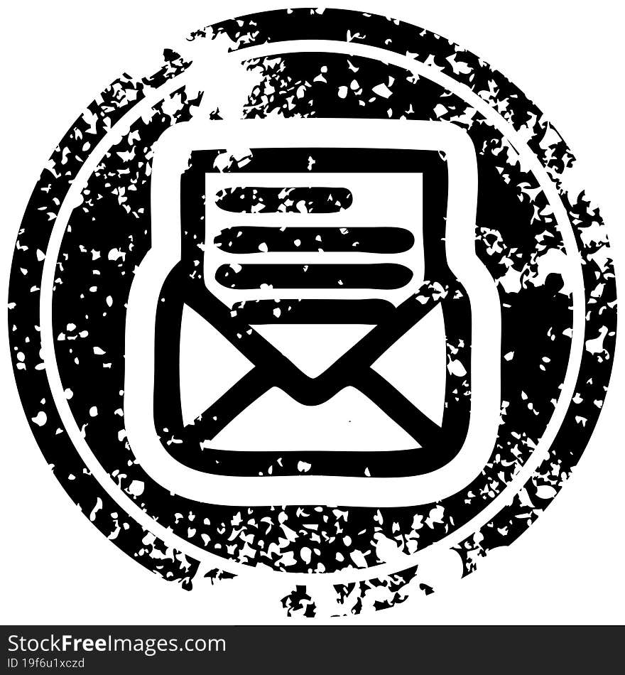 envelope letter distressed icon