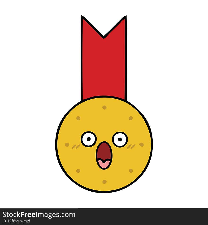 cute cartoon gold medal