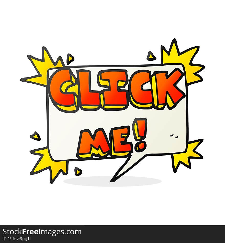 cartoon click me symbol