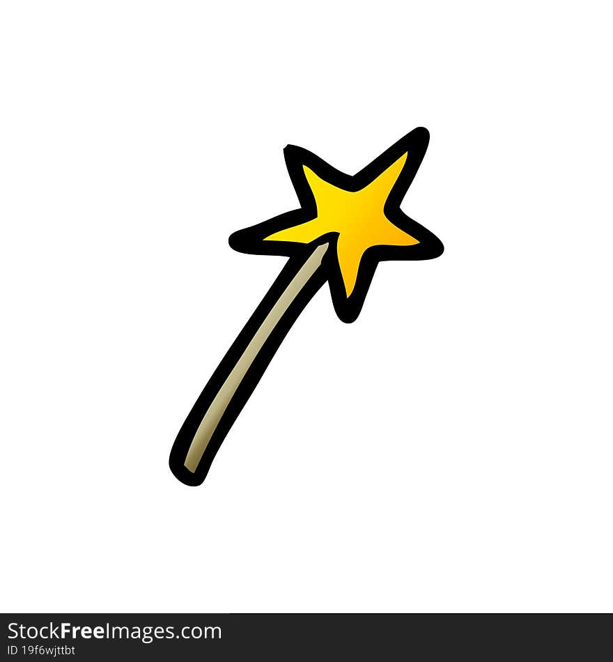 cartoon magic wand. cartoon magic wand