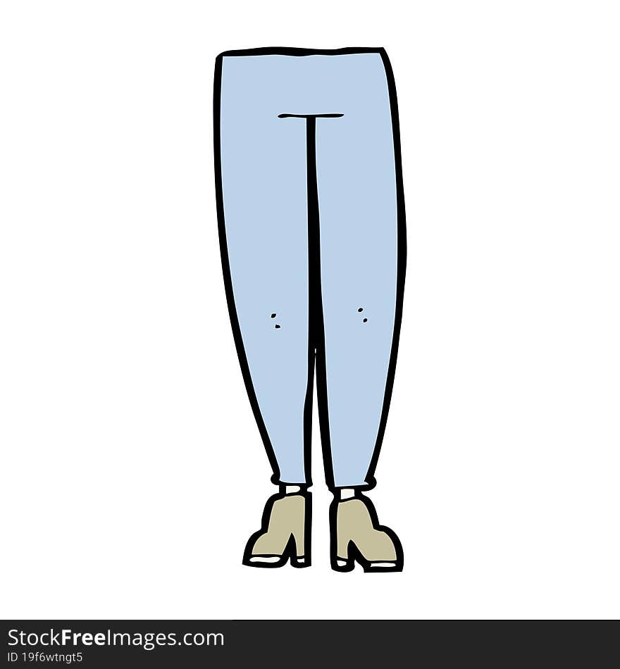 cartoon female legs