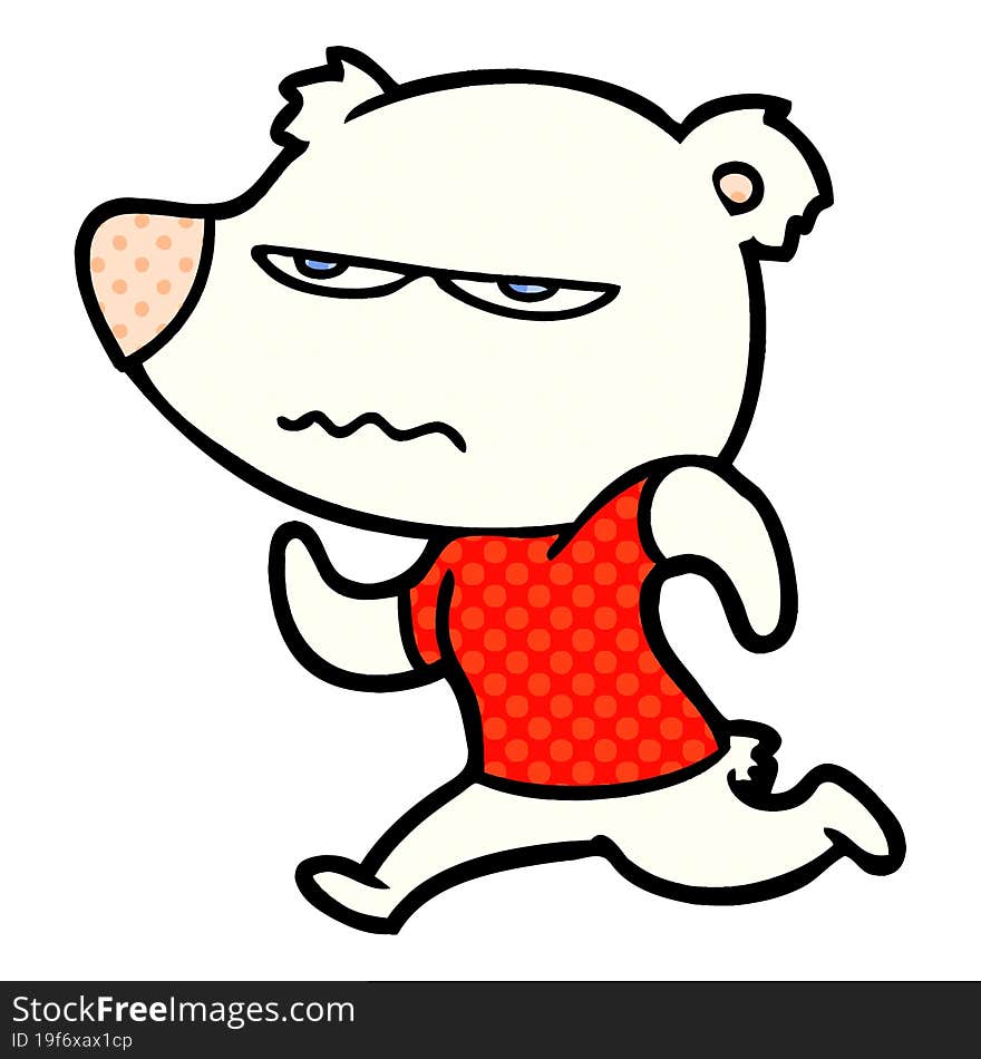 angry bear polar cartoon. angry bear polar cartoon