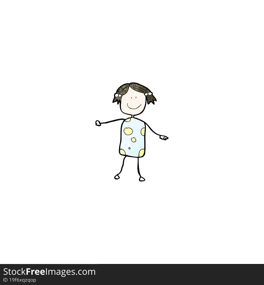 child\'s drawing of a happy girl