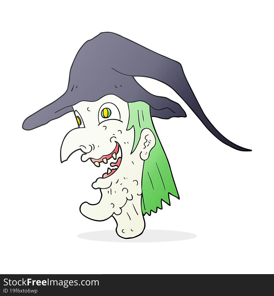 cartoon cackling witch