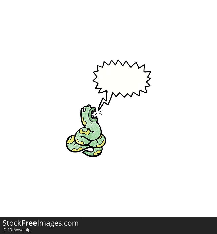 Cartoon Hissing Snake