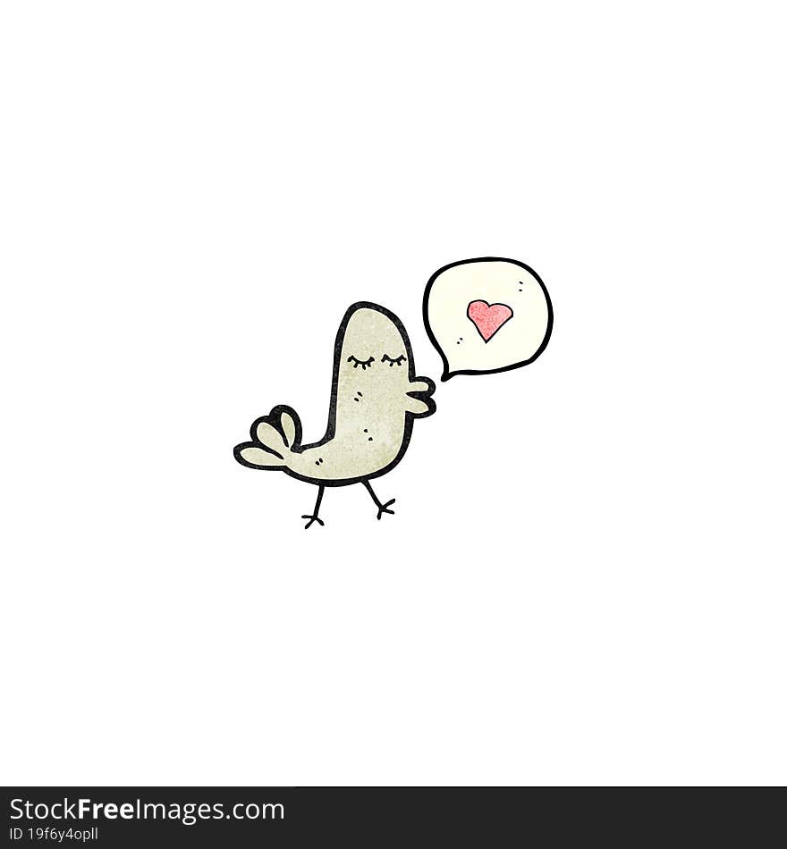 cartoon bird with speech bubble