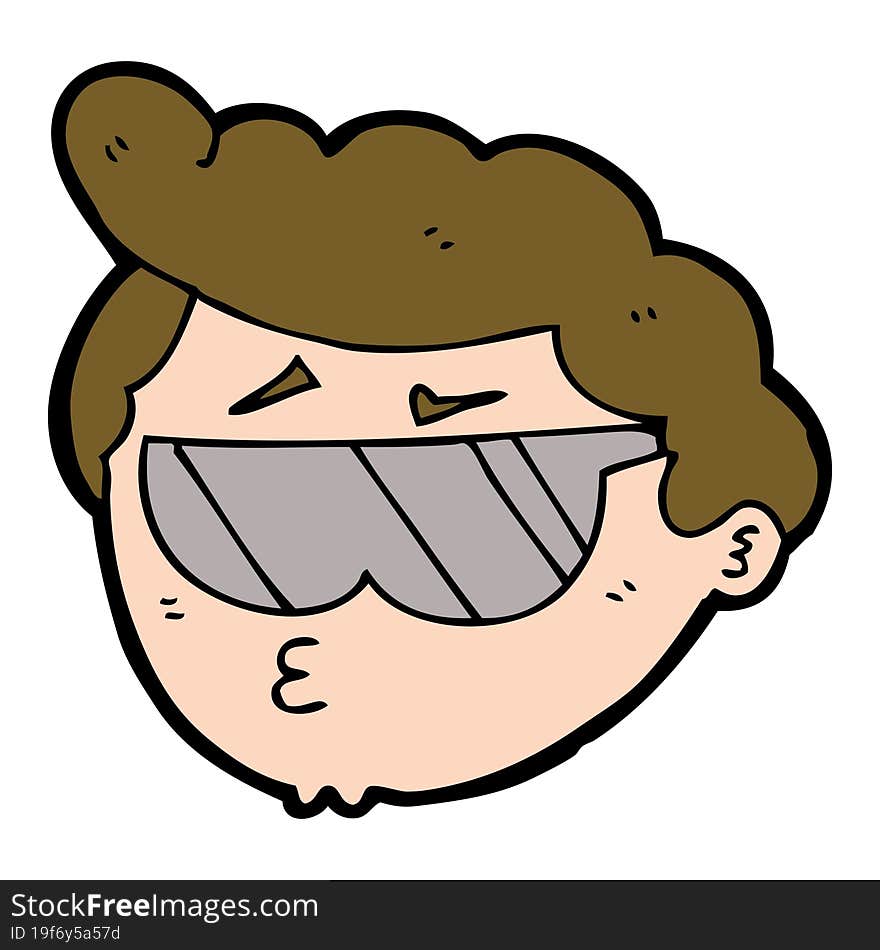 cartoon boy wearing sunglasses