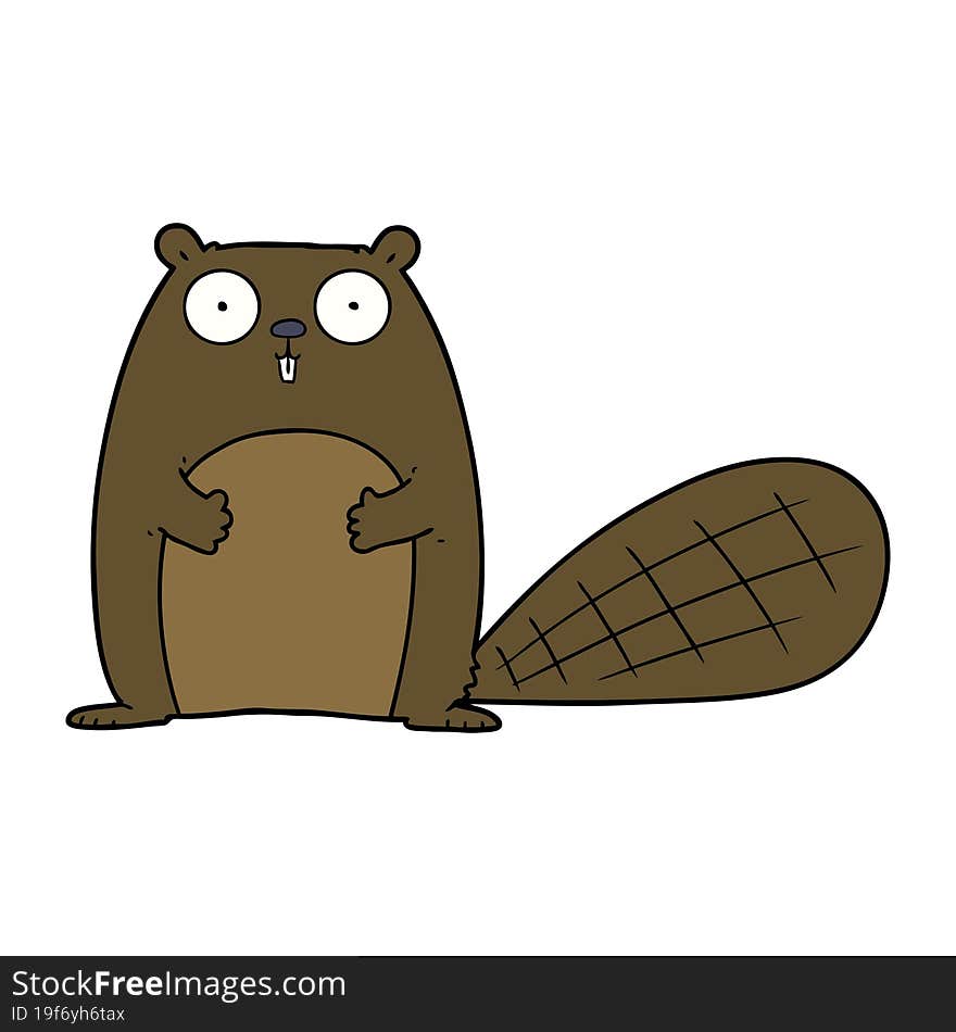 cartoon beaver. cartoon beaver