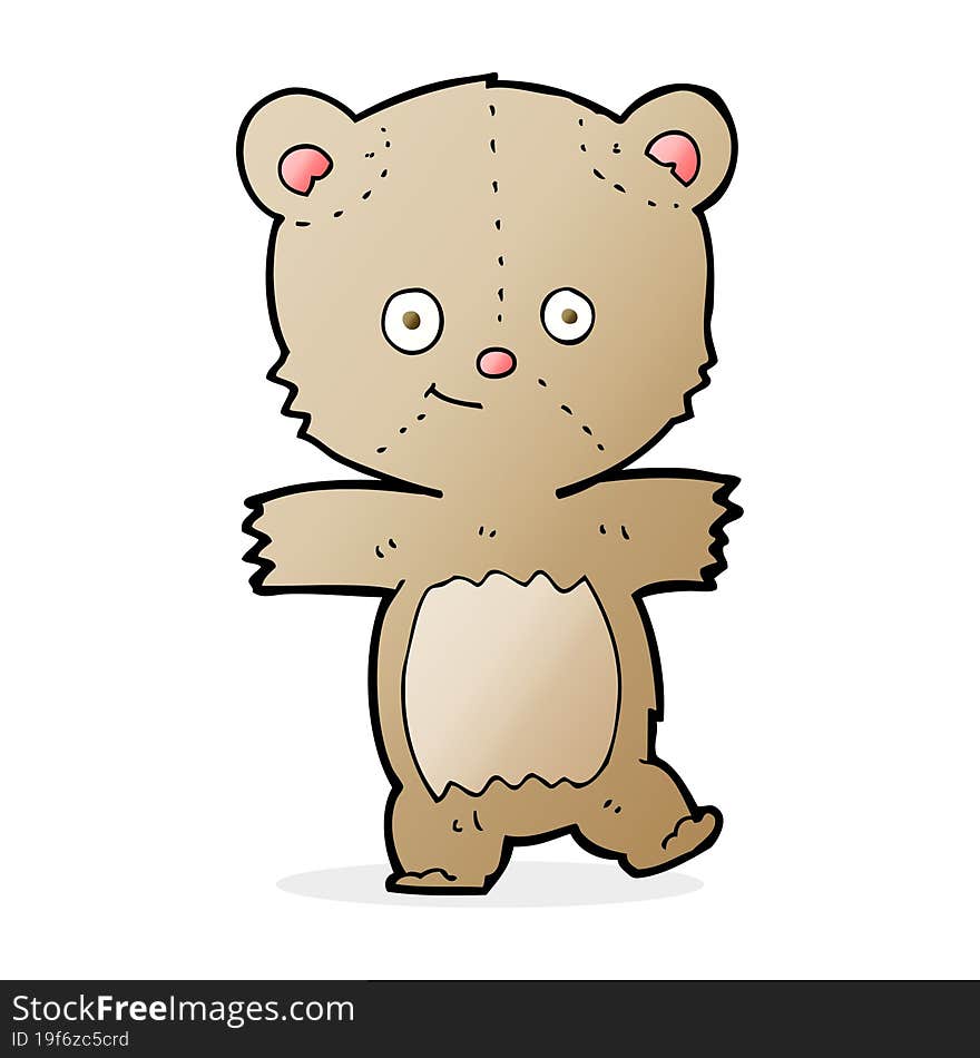 cartoon funny teddy bear