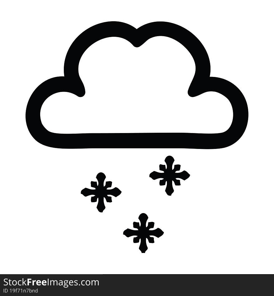 snow cloud icon symbol