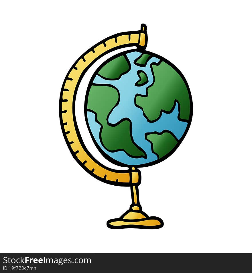 Cartoon Doodle Globe