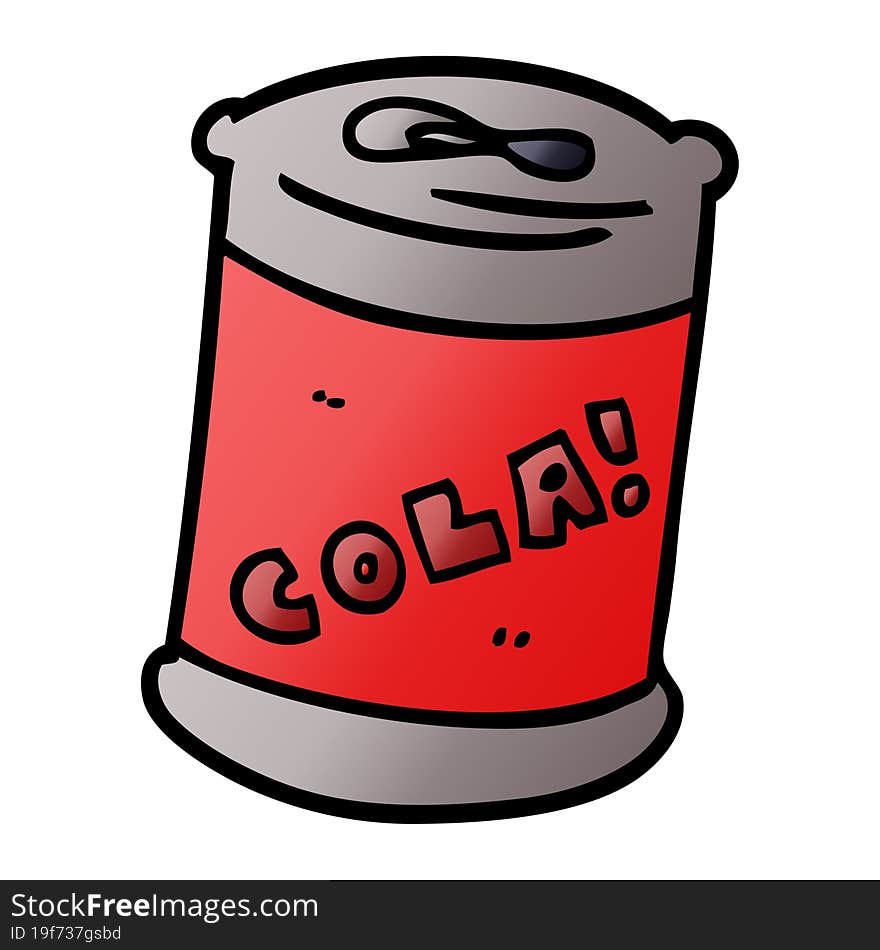 cartoon doodle fizzy drinks can