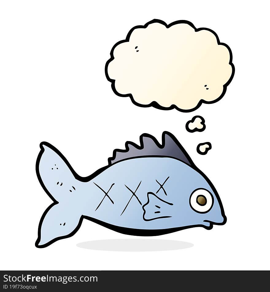 Cartoon Fish With Thought Bubble