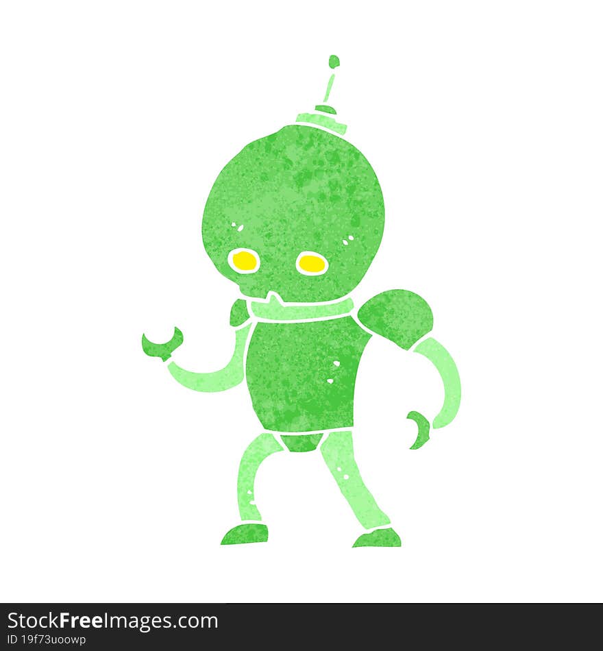 cartoon alien robot