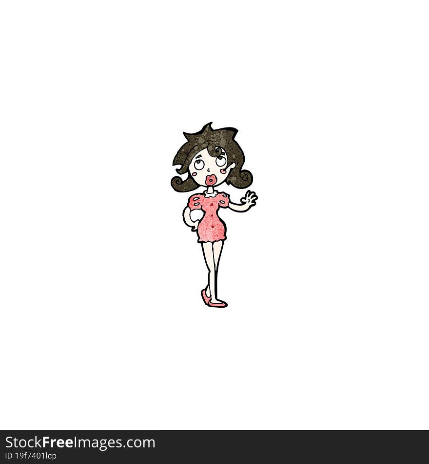 cartoon pretty woman