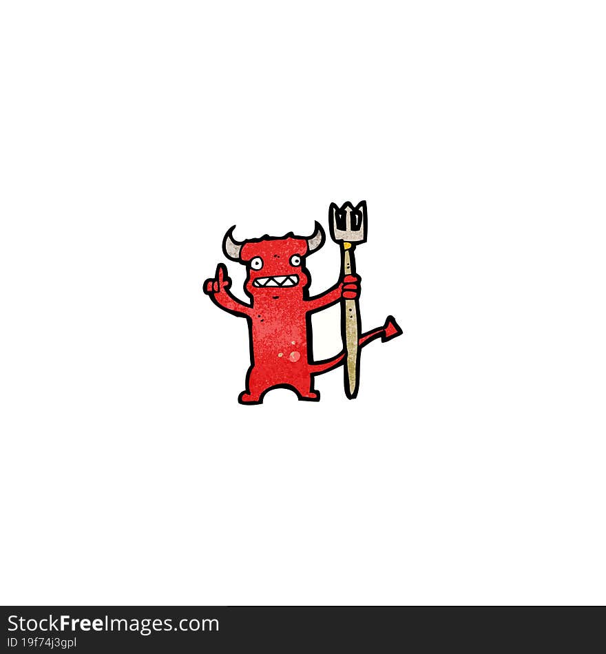 cartoon little devil