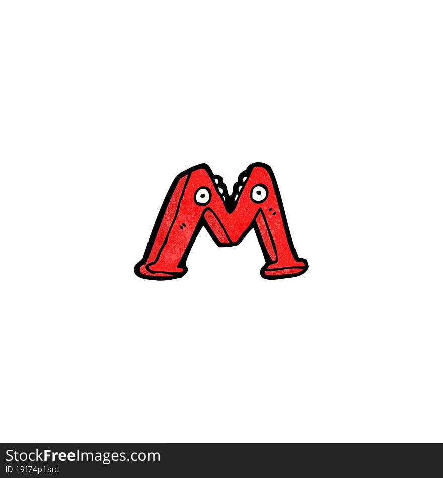 Cartoon Letter M