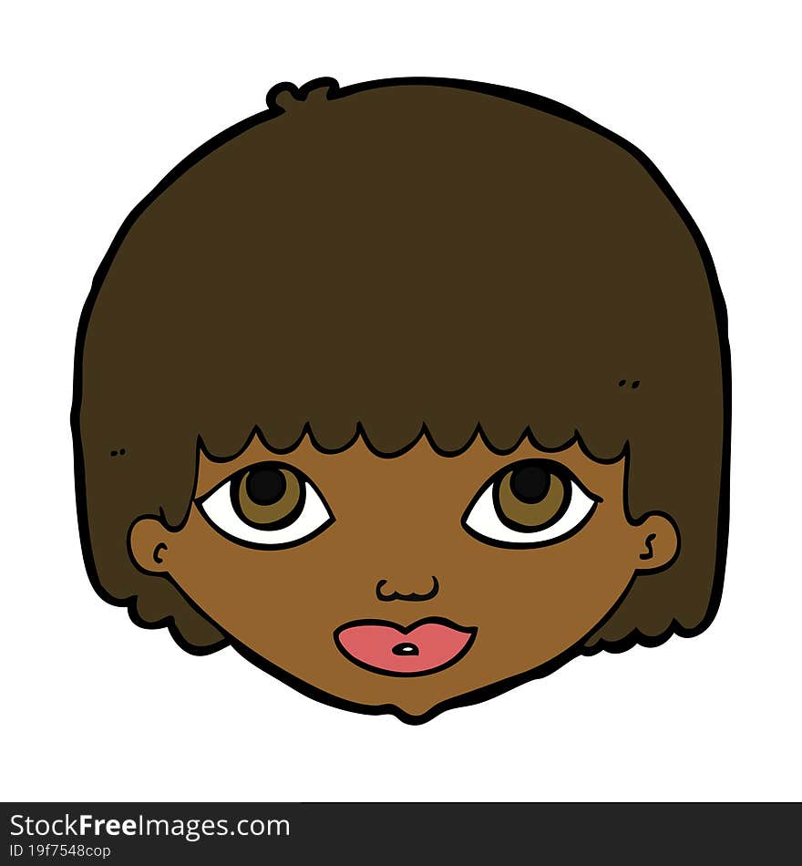 cartoon female face