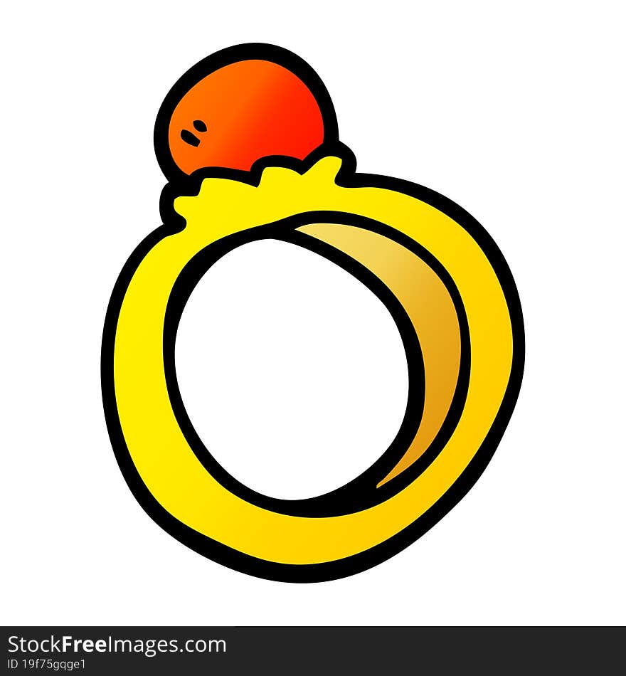 vector gradient illustration cartoon engagement ring