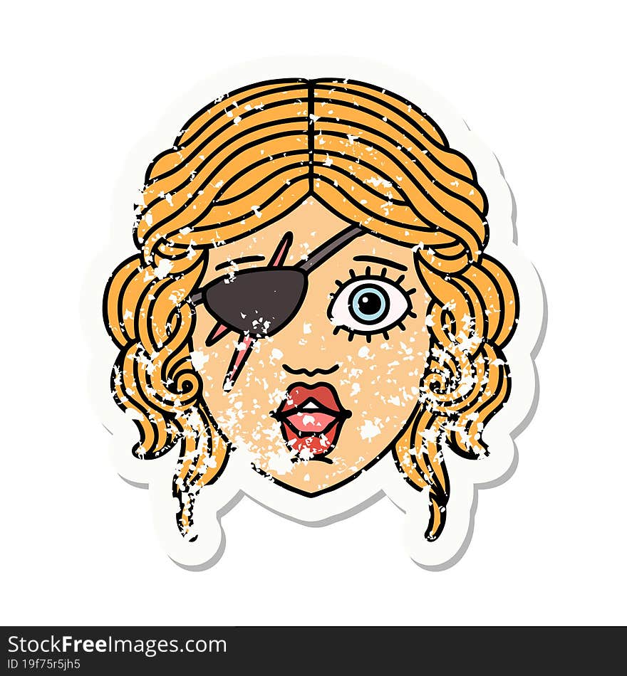 human rogue character grunge sticker