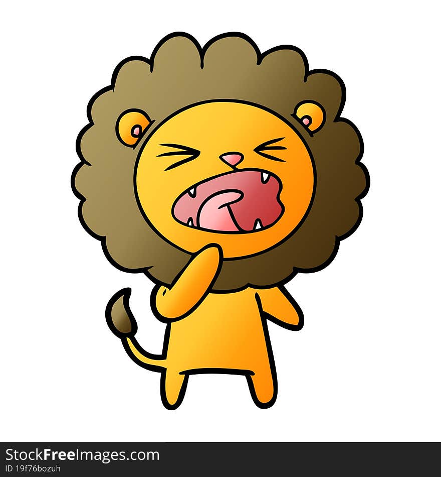 cartoon angry lion. cartoon angry lion