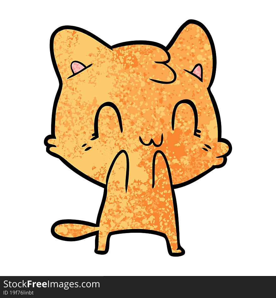 cartoon happy cat. cartoon happy cat