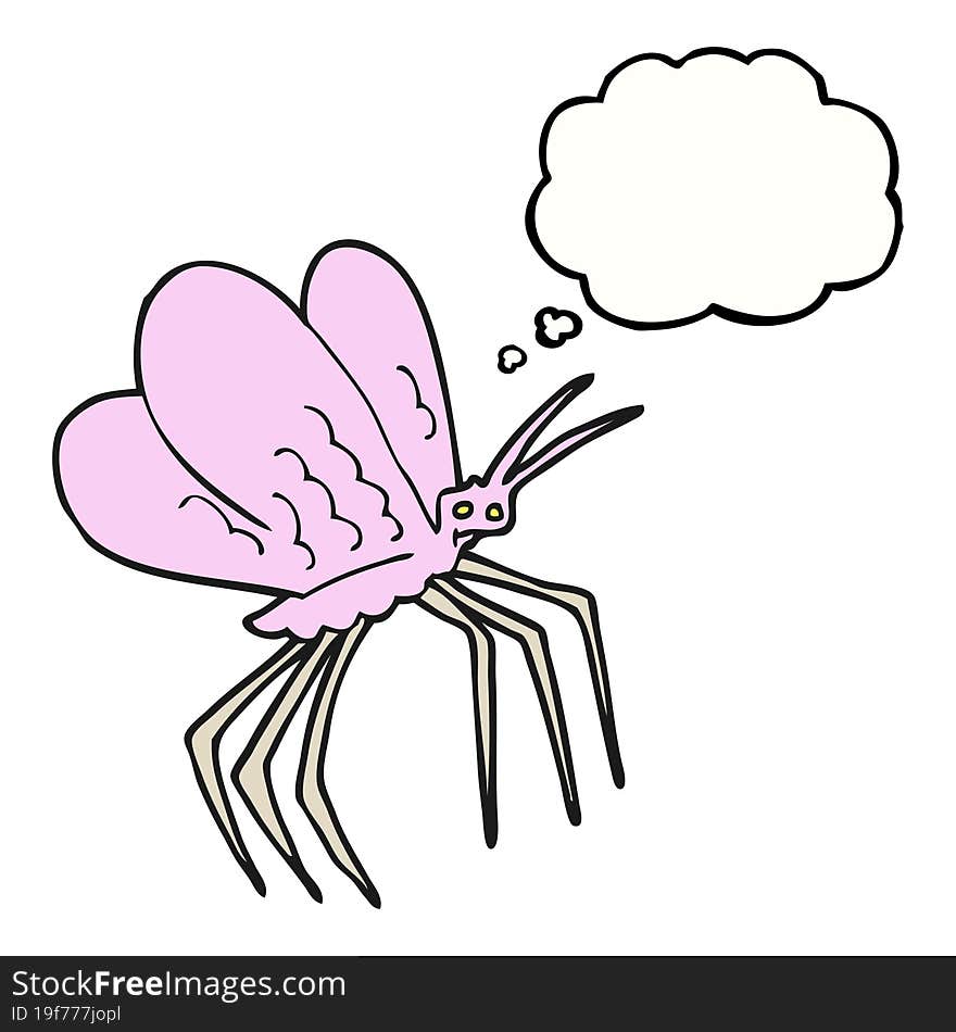 Thought Bubble Cartoon Butterfly