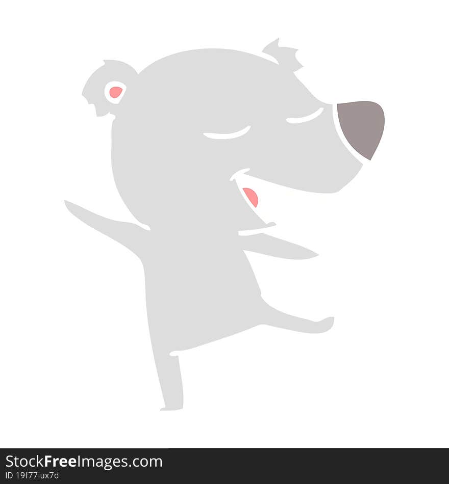 flat color style cartoon bear